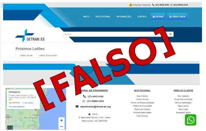 Foi pagar o boleto do carro e caiu em golpe: morador de Linhares perde mais de R$ 2 mil em site falso do Detran