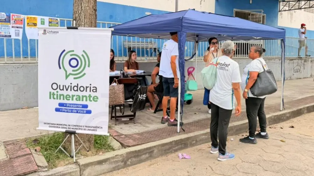 Ouvidoria Itinerante leva atendimento presencial à praça do Bairro Conceição nesta quinta-feira (29), em Linhares