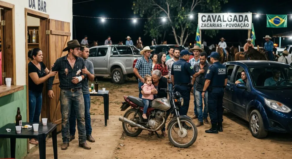 Homem é esfaqueado durante cavalgada em Povoação, Linhares, após discussão por barulho de moto